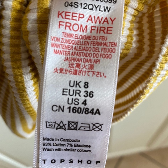 Topshop yellow tank top - Picture 3 of 3